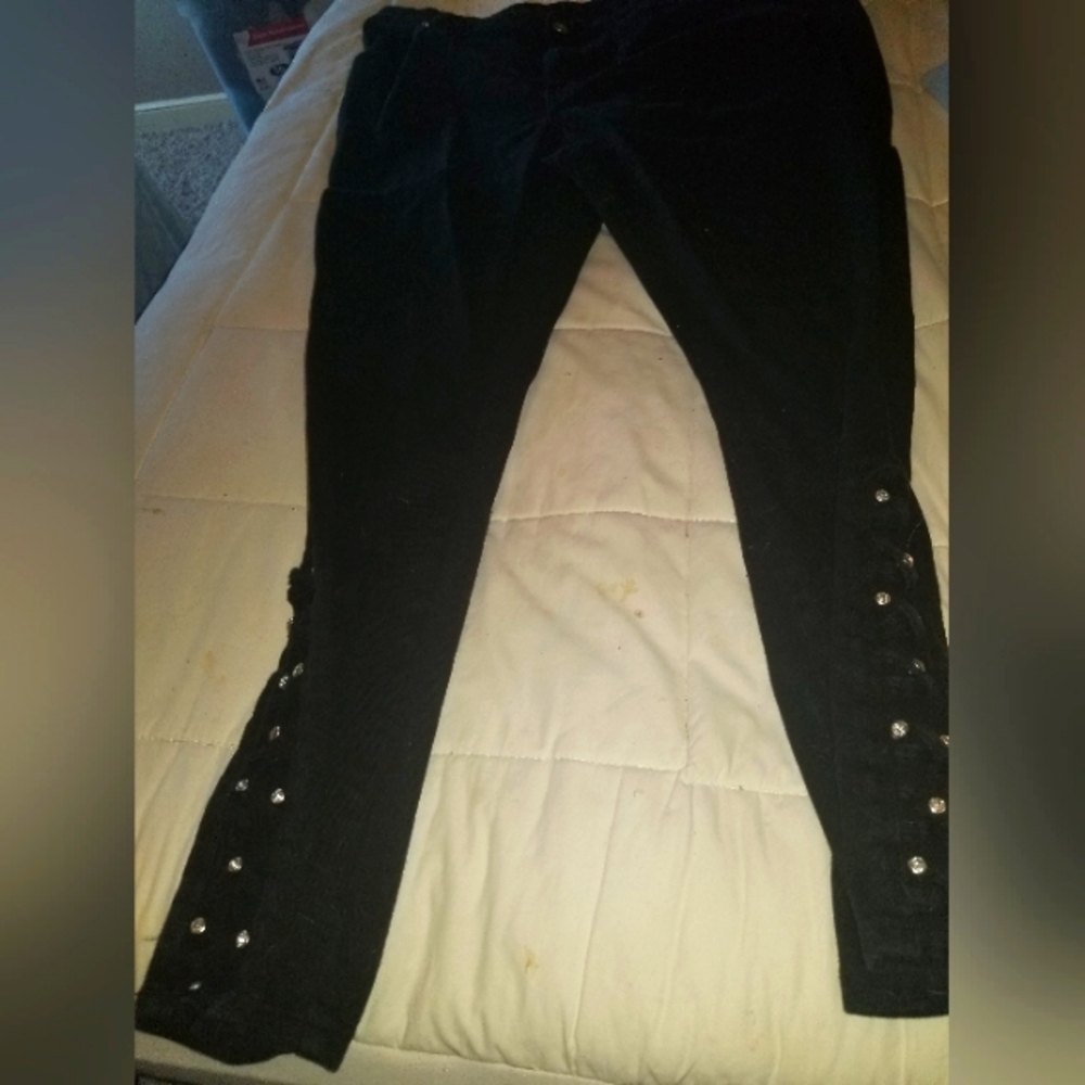 Black Pants With Button Detailing - image 1